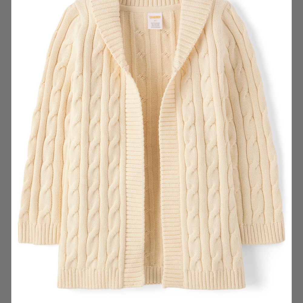 Gymboree Cream Cable Knit Cardigan